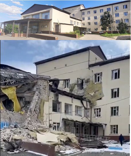 Hospital in Izyum bombed by Russian troops