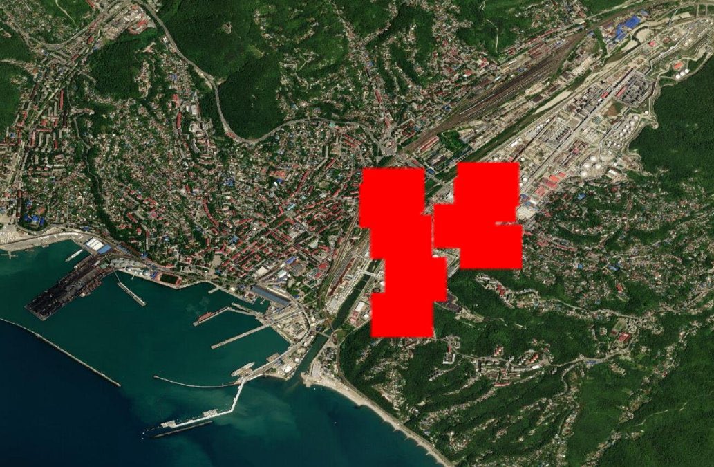 FIRMS data confirms large fires at Tuapse port, Russia