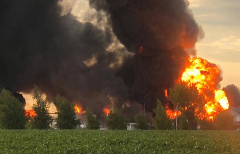 Three missiles hit oil depot in Dnipropetrovsk region