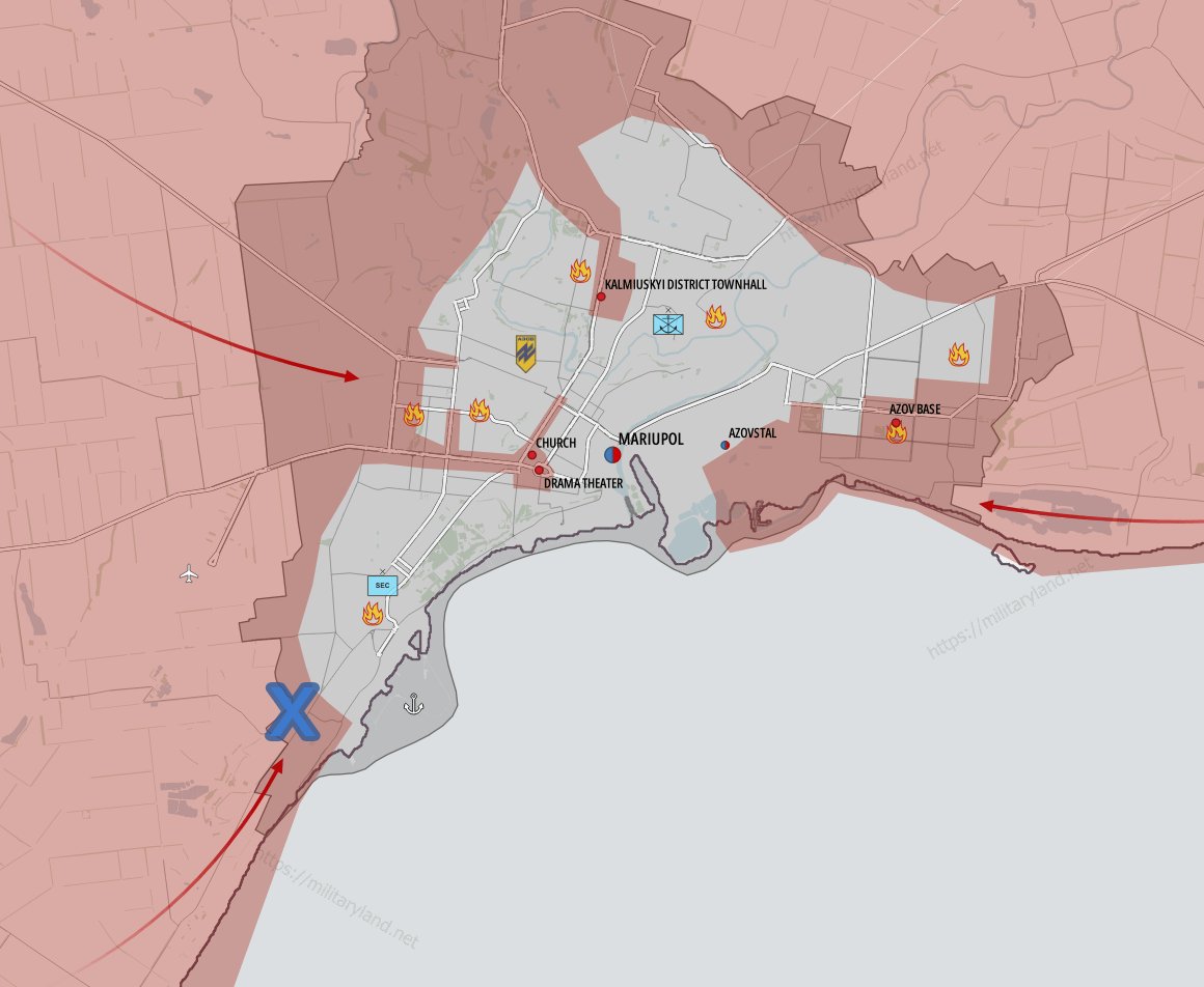 Ukrainian troops operate near Mariupol