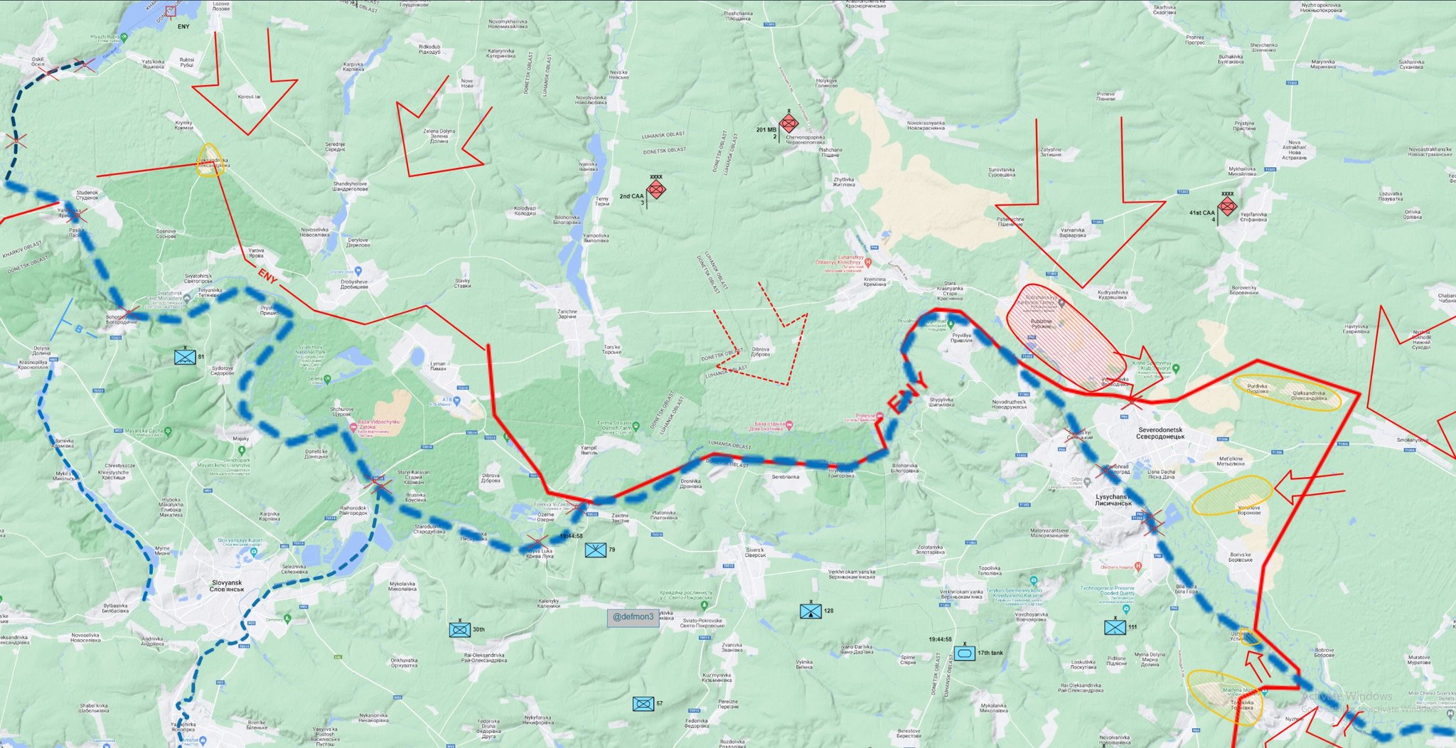 Shelling and Russian assaults near Lyman