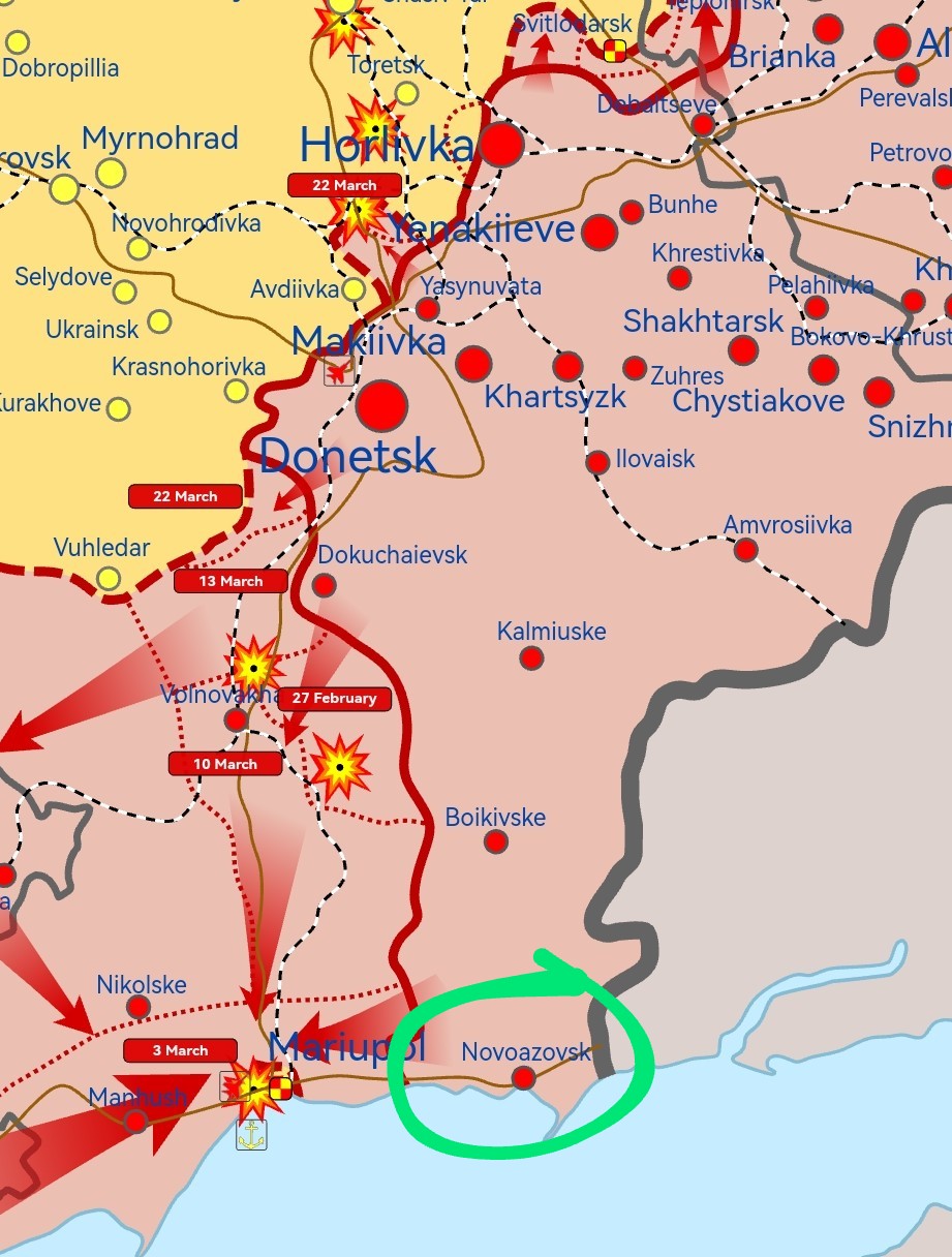 Attack deep in separatist territory, far from front lines, near Novoazovsk.