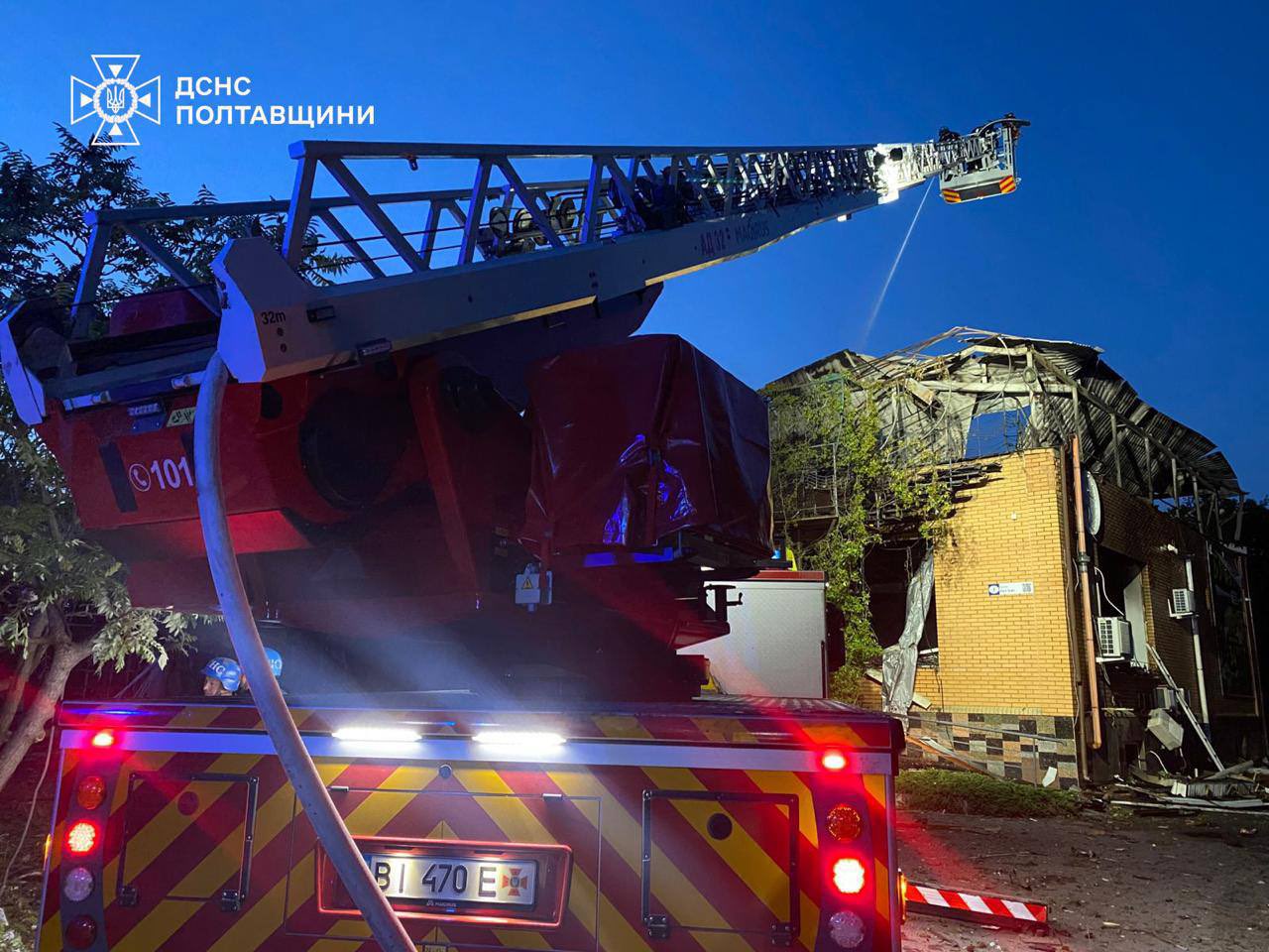 Russia struck Poltava region at night