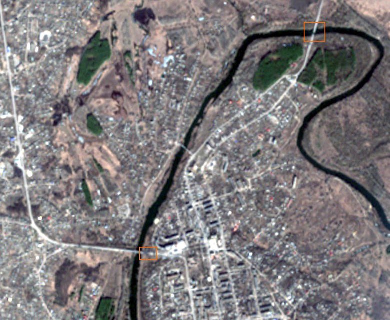 Sabotage of the two bridges on the Donets at Izium