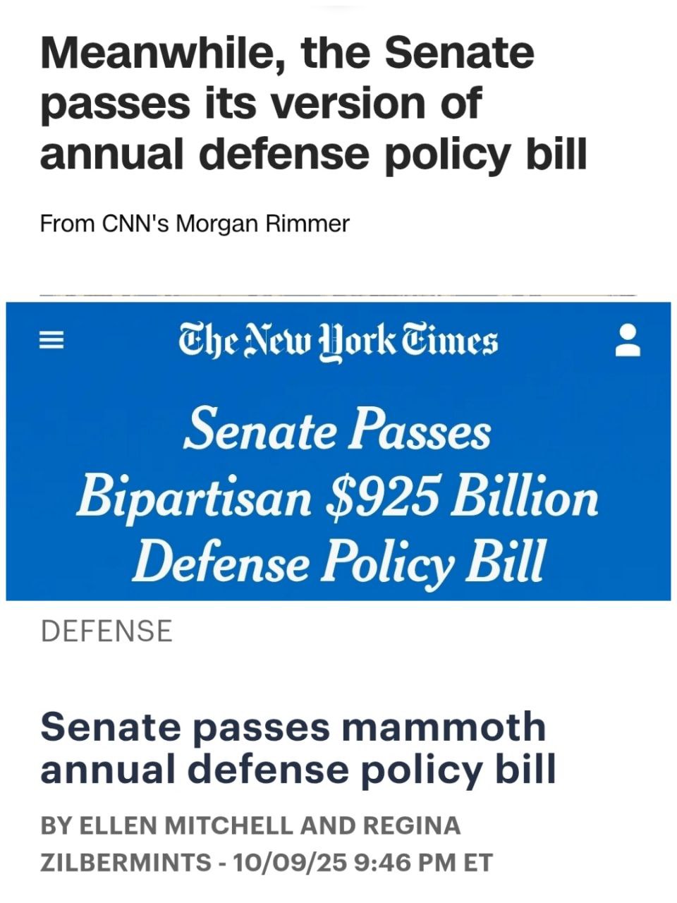 US Senate Approves National Defense Authorization Act (NDAA) with Strong Vote