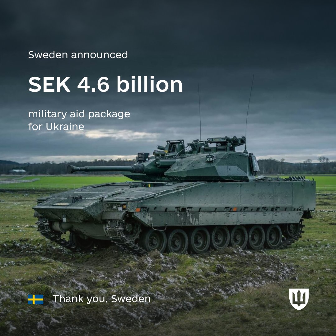 Sweden donates $450 million to Ukraine