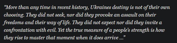 Ukrainian heroes praised for doing what is hard and right
