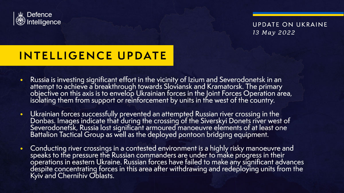 Russian losses crossing river in Donbas