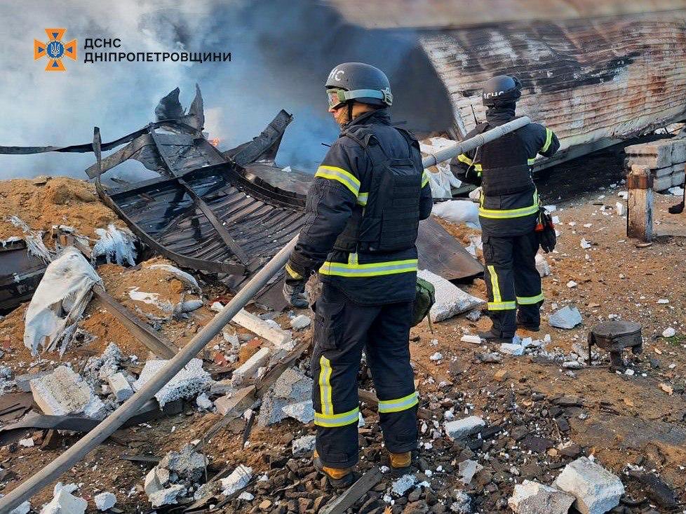 Critical infrastructure targeted by a Russian strike in Dnipropetrovsk