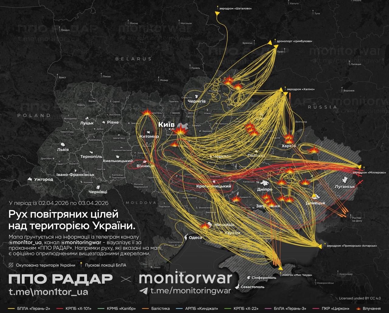 579 Russian drones and missiles intercepted in Ukraine