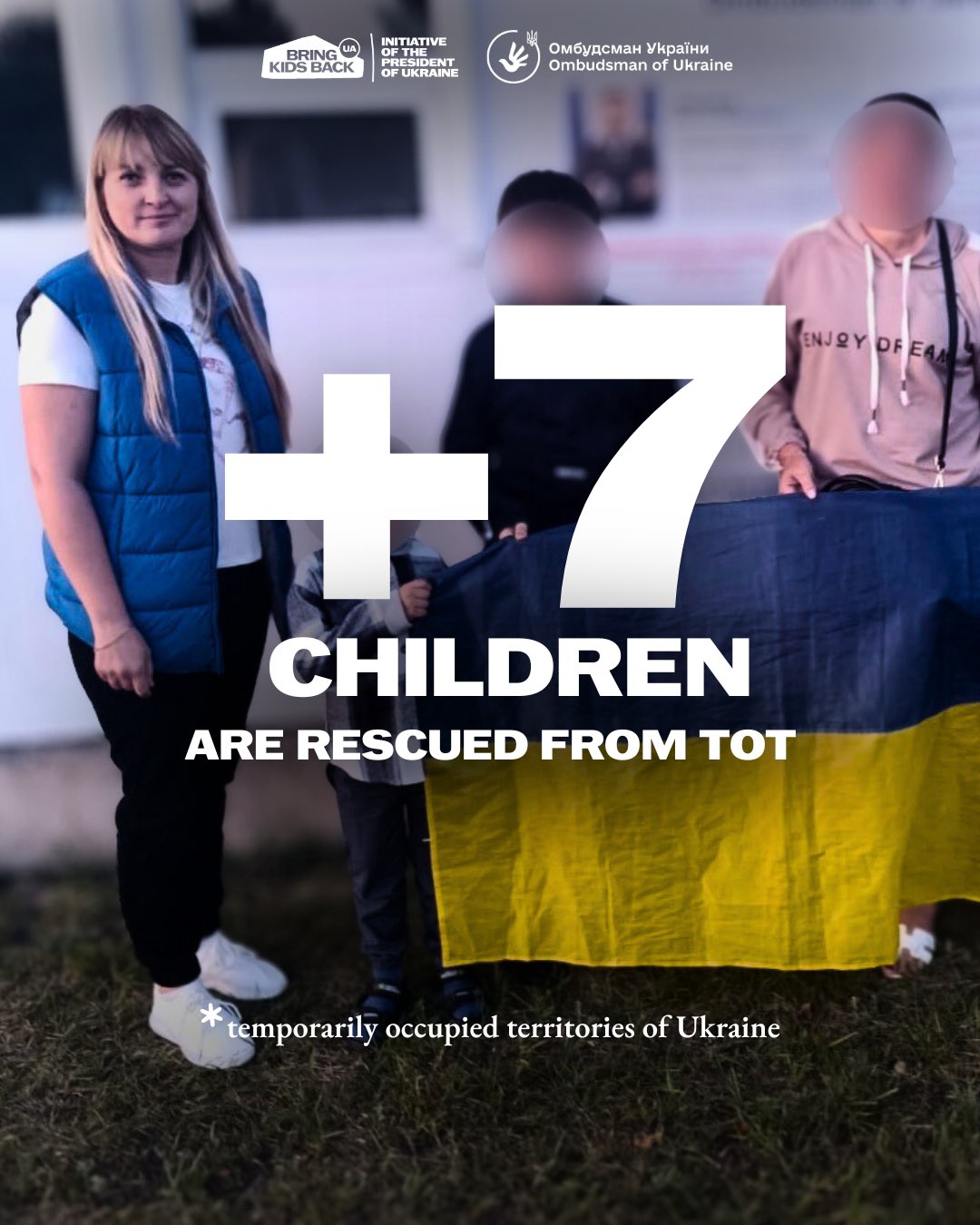 7 more Ukrainian children repatriated from occupied territories