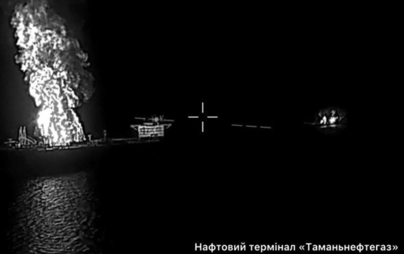 Ukraine hits Russian oil terminal and tankers in Taman port