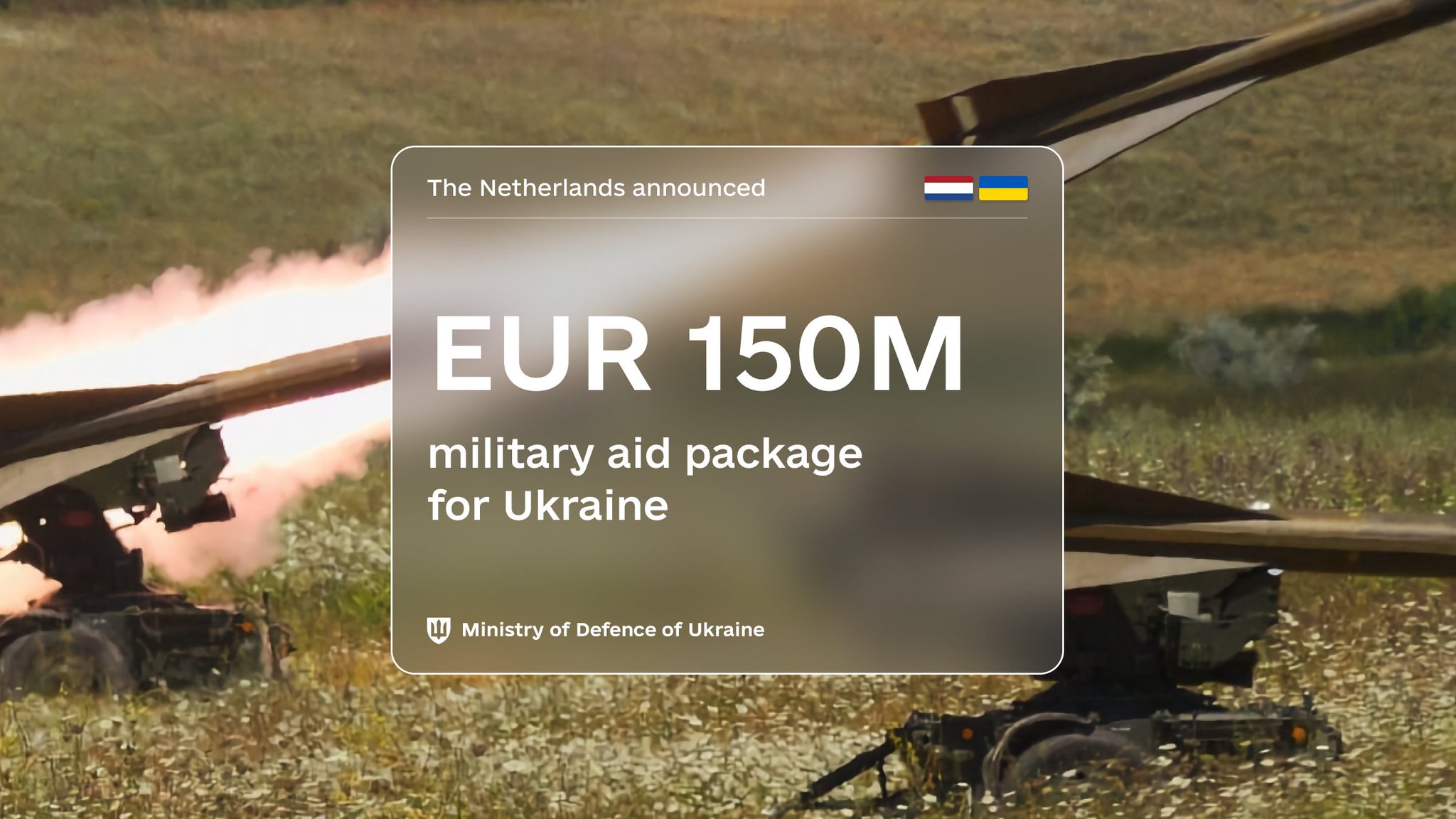 Netherlands supports Ukraine with β¬150 million