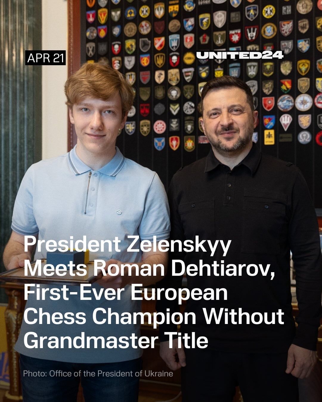 Zelenskyy honors teen chess champion with Future of Ukraine award