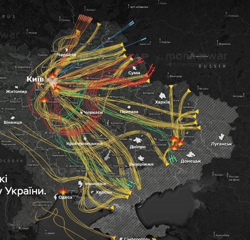 Russia attack map on Kyiv and toll (midnight—morning)