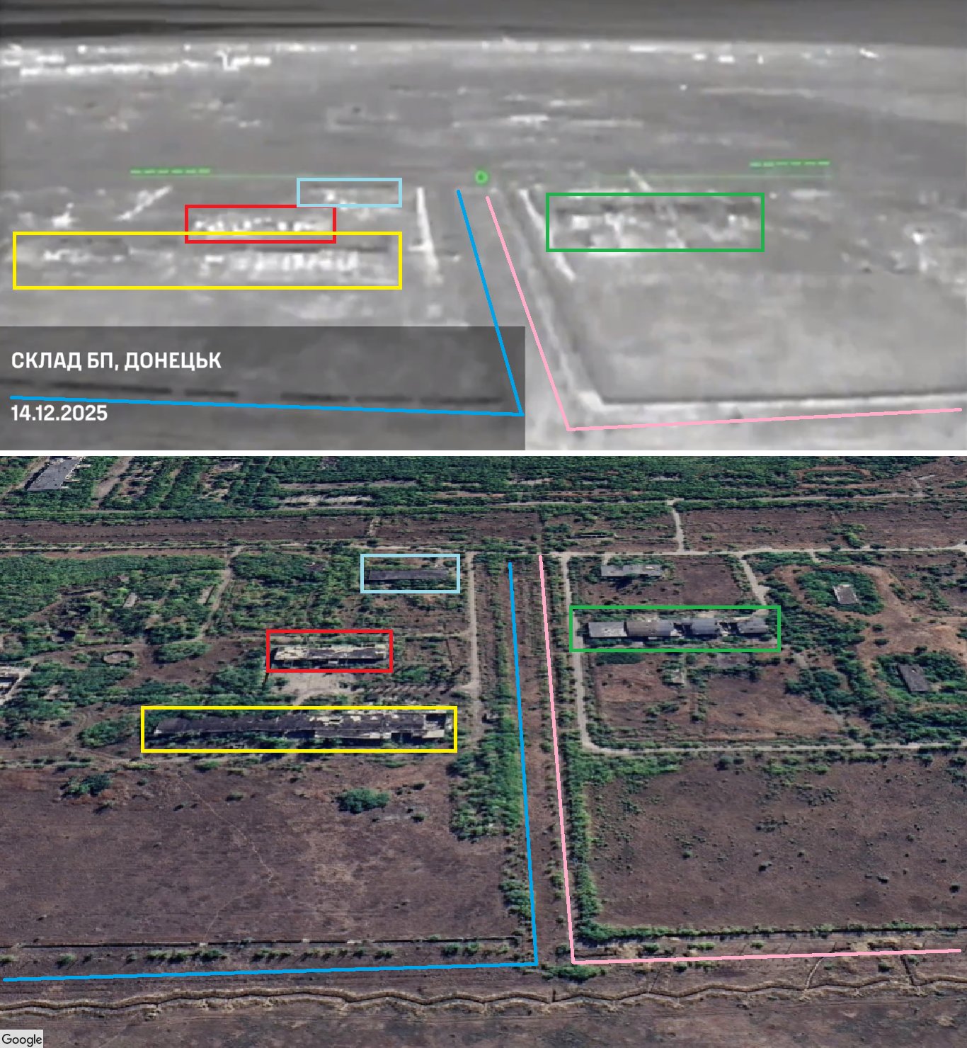Russian ammo depot hit by drone in Donetsk
