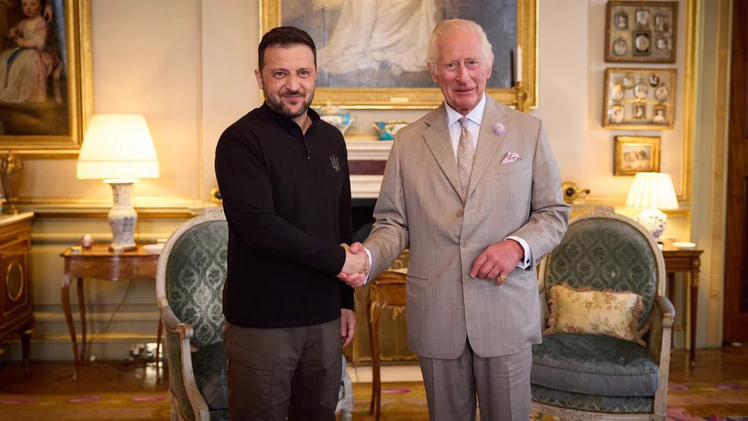 Zelensky meets King Charles III, thanks UK for support