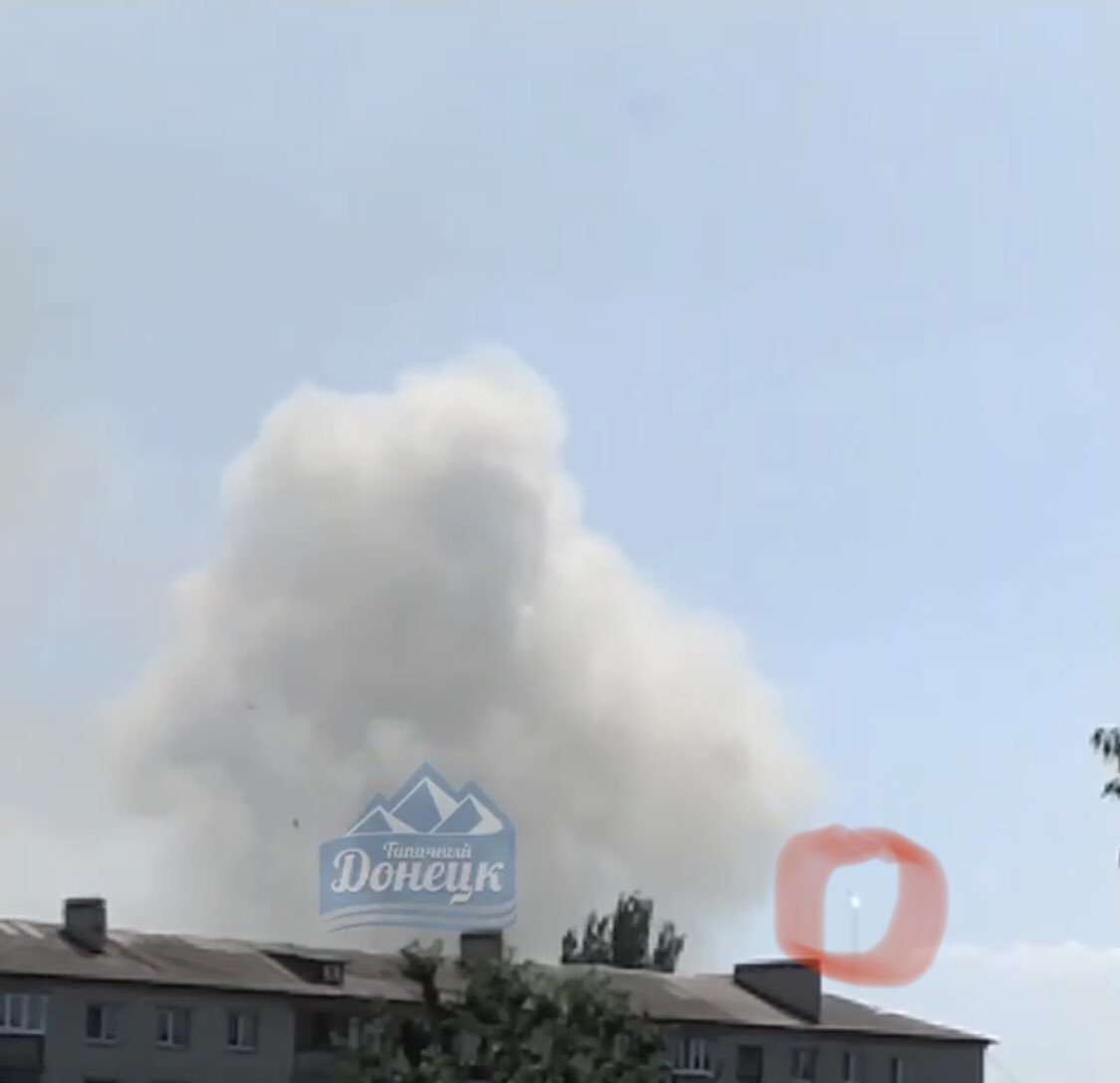 Damaged rockets after explosion in Donetsk