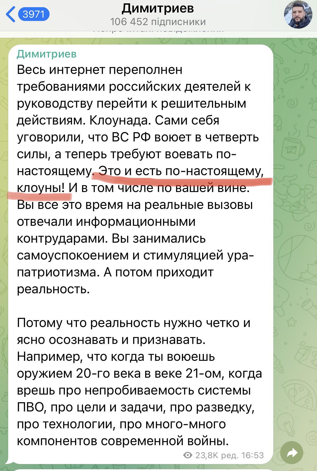 Collaborator furious at Putin’s ‘patriots’