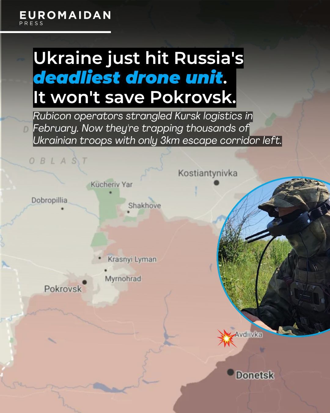 Ukrainian intelligence targets Rubicon operators near Avdiivka