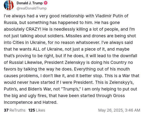 Putin’s “crazy” Ukraine war: Trump’s reaction and Russia’s potential collapse