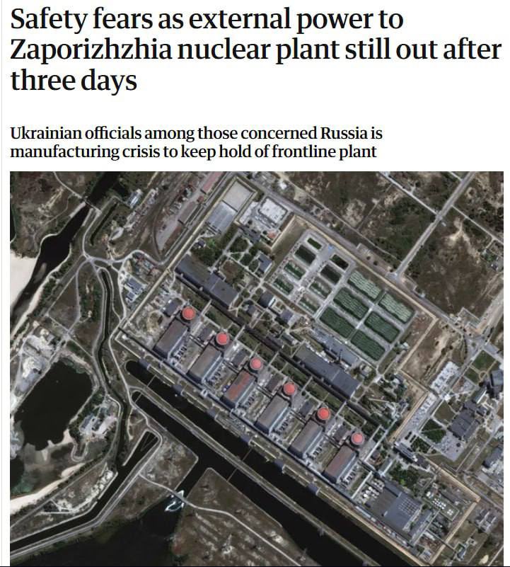Zaporizhzhia nuclear plant faces Fukushima-type risks amid power outage