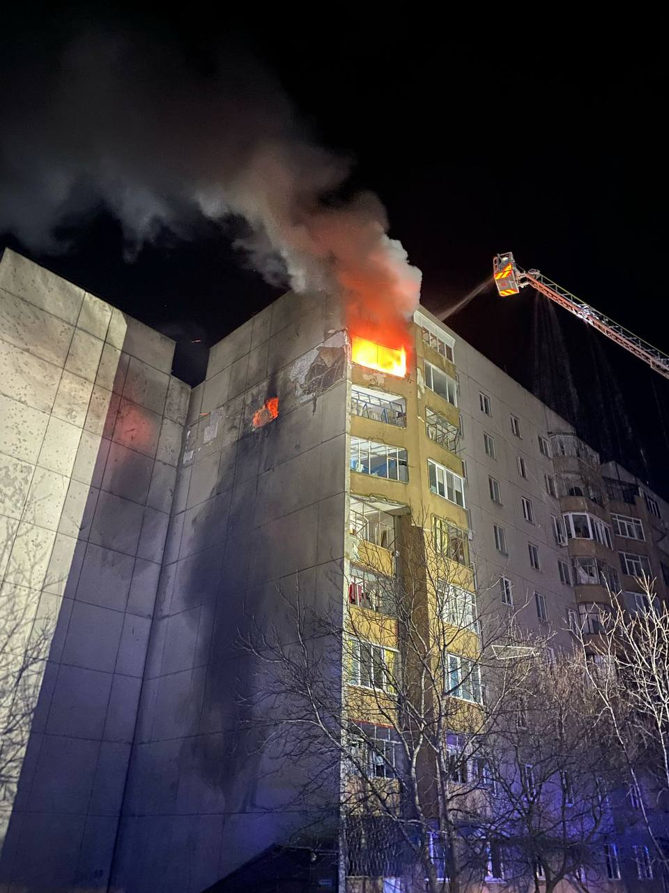 Drone strike on a multi-story building in Kirovohrad region