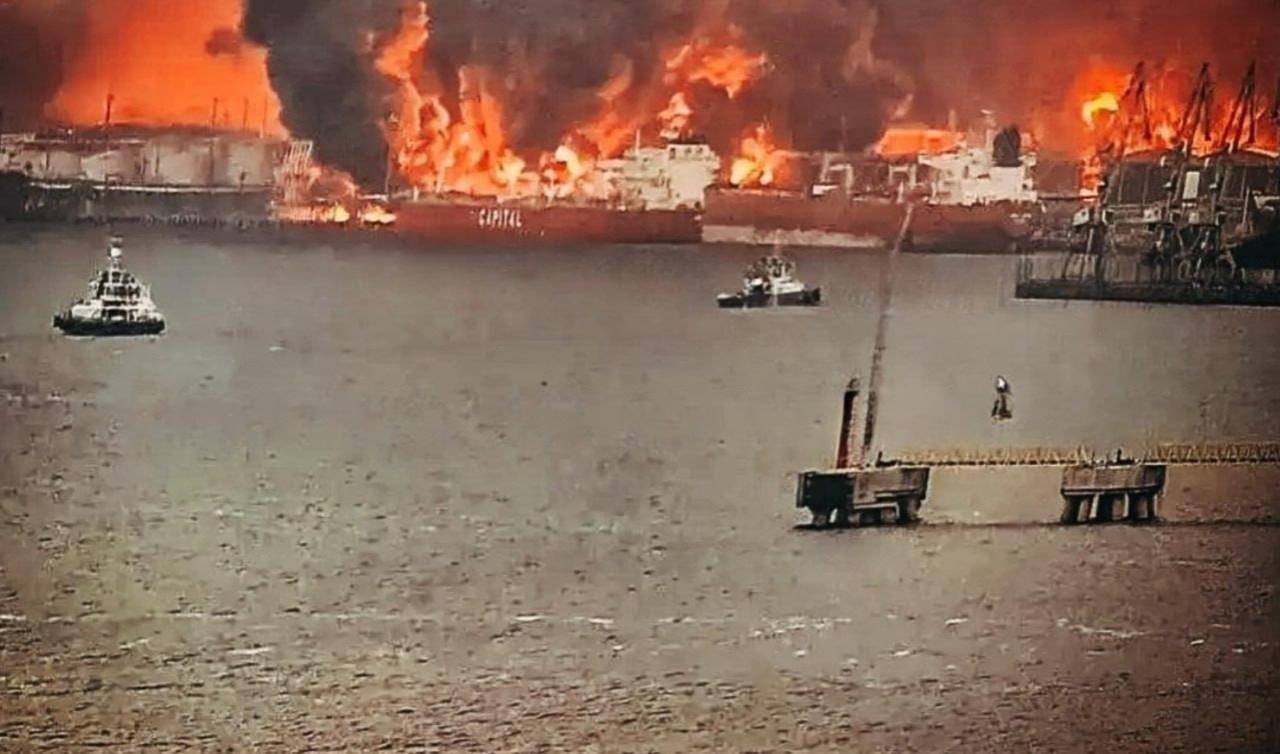 Ukrainian drone strike damages Ust-Luga port, hitting oil tankers and storage tanks