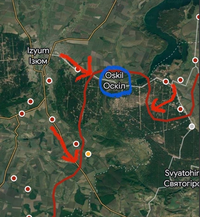 Pro-Russians discuss encirclement west of Oskil river