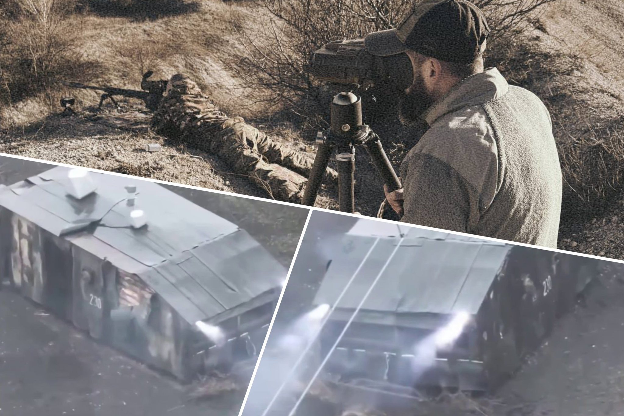 Ukrainian sniper kills Russian APC driver at 1700m with .50 BMG