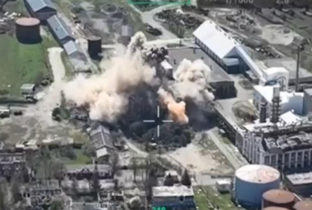 Strike on enemy UAV launch site near Tetkino
