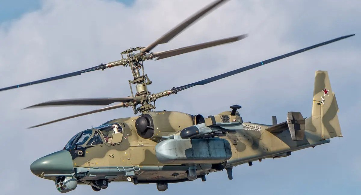 Russian Ka-52 Attack Helicopter Shot Down by Kamikaze Drone