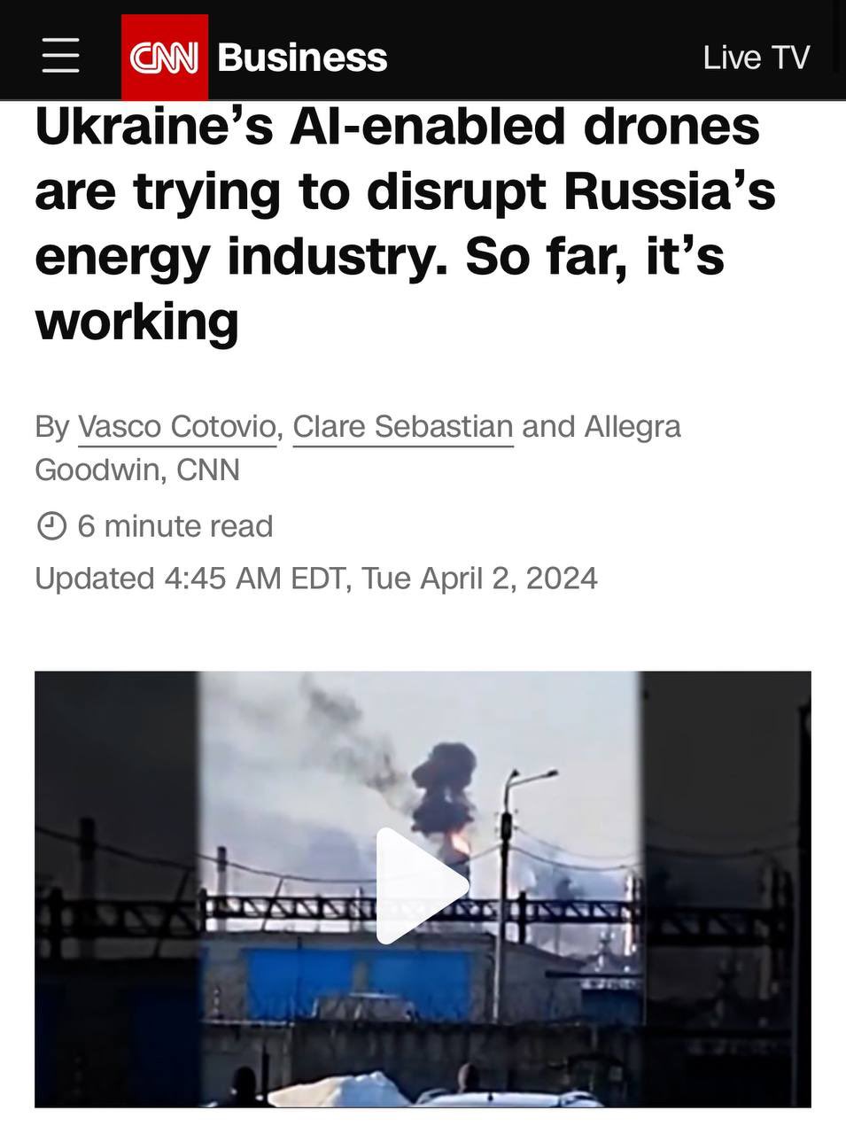 Ukraine uses drones with AI to attack refineries in Russia