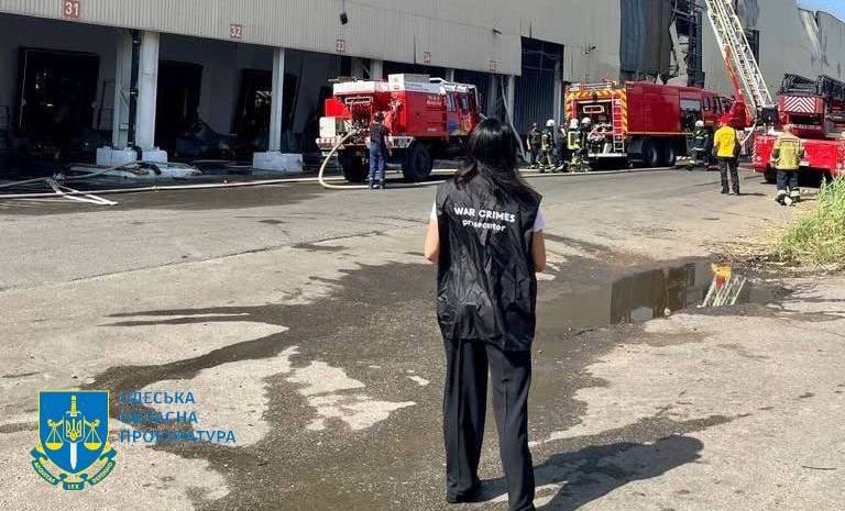 Russian missile strike on Odesa damages warehouses and homes