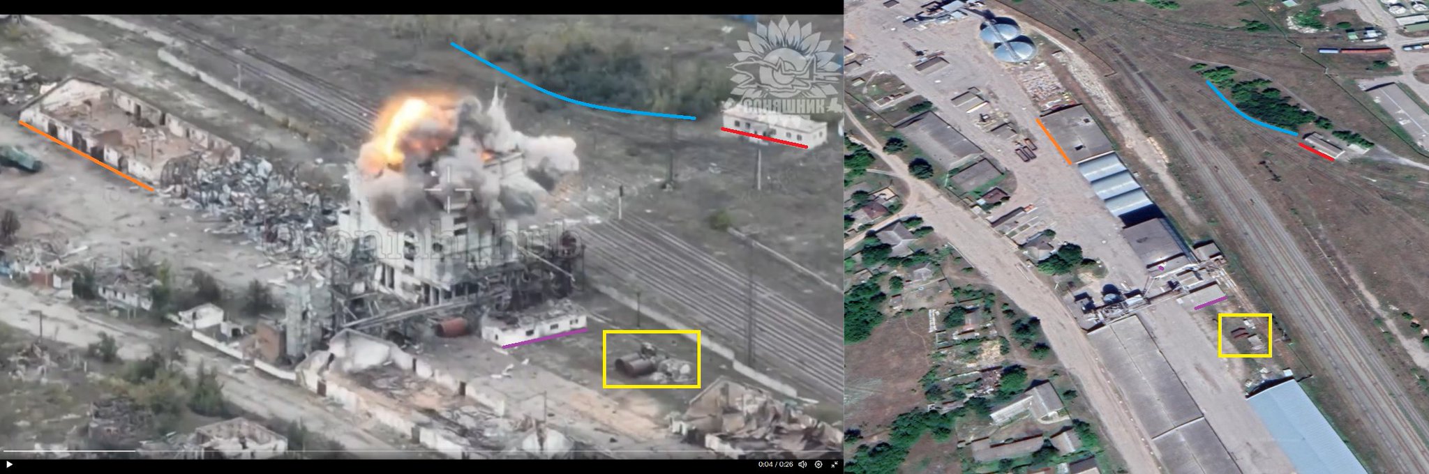 Ukrainian Su-27 uses GBU-62 against Russian position in Vovchansk, Kharkiv Oblast