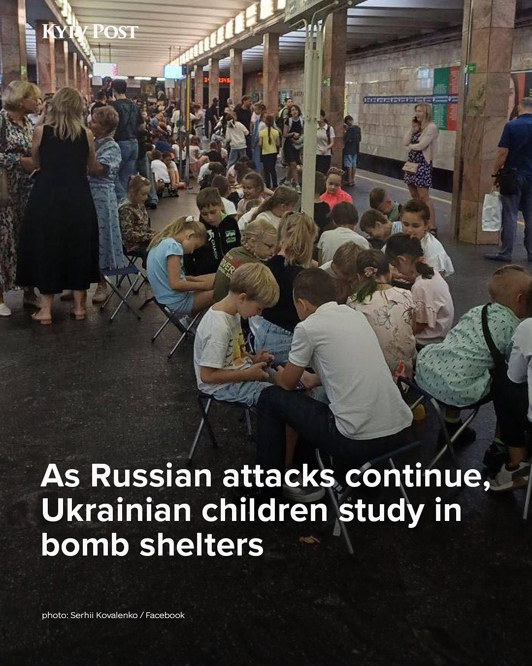 Kyiv school lessons in bomb shelters amid drone attacks