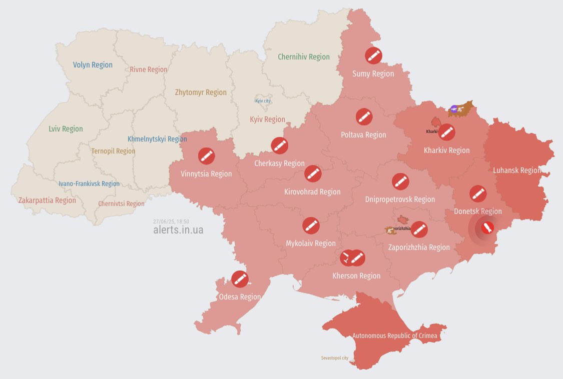 Ballistic threat reported from Kursk