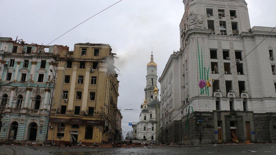 Enemy missile hits central Kharkiv