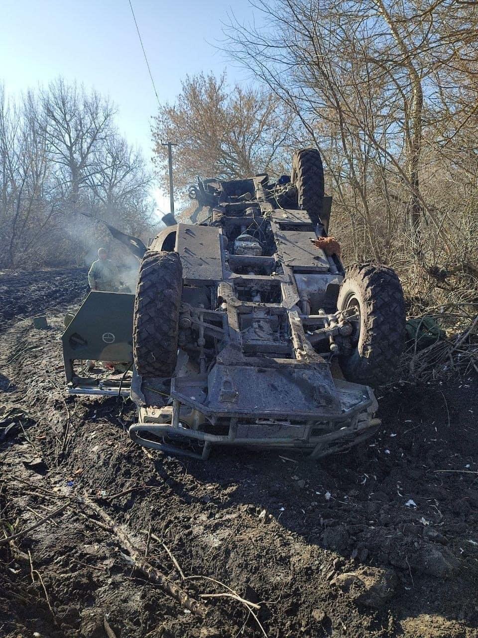 Resistance forces in Chernihiv region destroy Russian Tiger armored vehicle