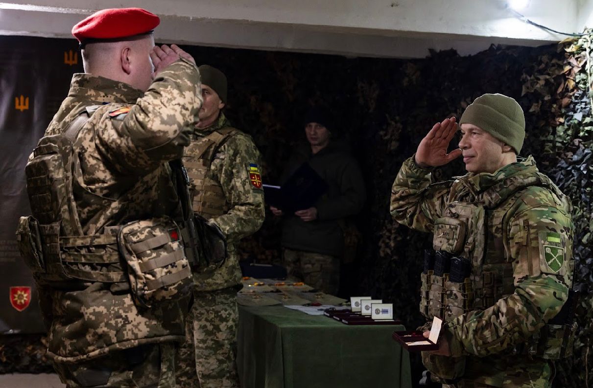 Awarding artillerymen for combat operations in Kursk Oblast