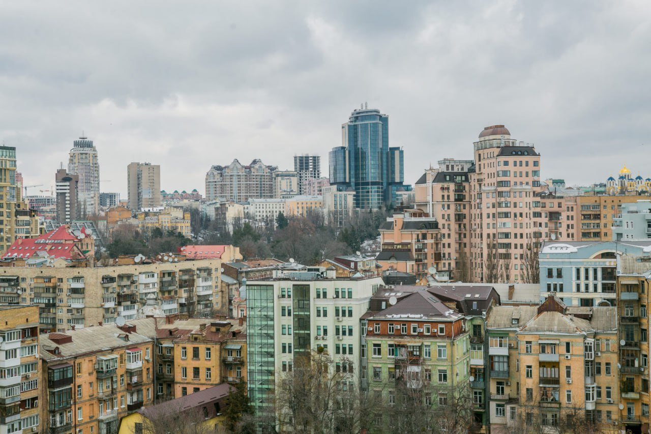 Resulting debris and explosions after Kyiv strike