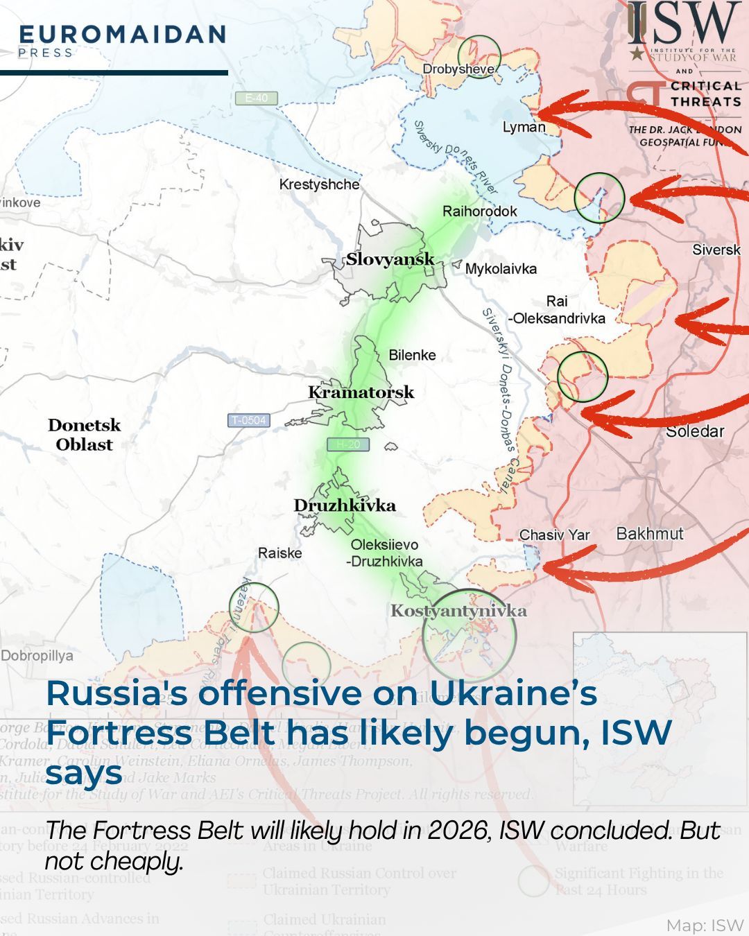 Russia Launches Major Offensive at Lyman, Loses 405 Troops