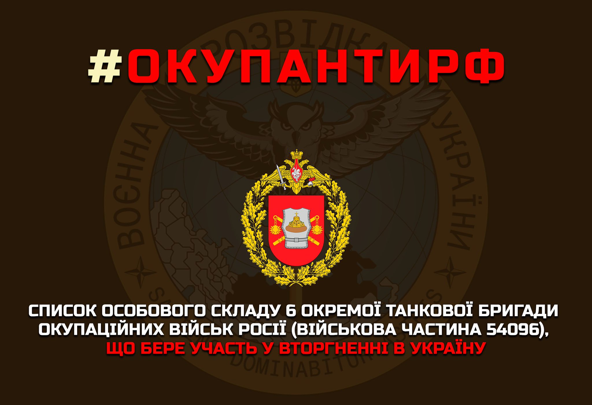 List of Russian Occupiers of the 6th Tank Brigade