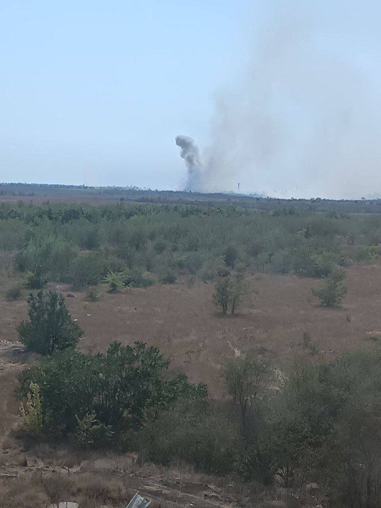 Missile strike and fire in occupied Mariupol