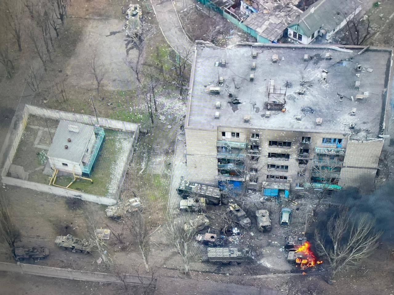 Russian Spetsnaz vehicles destroyed after clashes