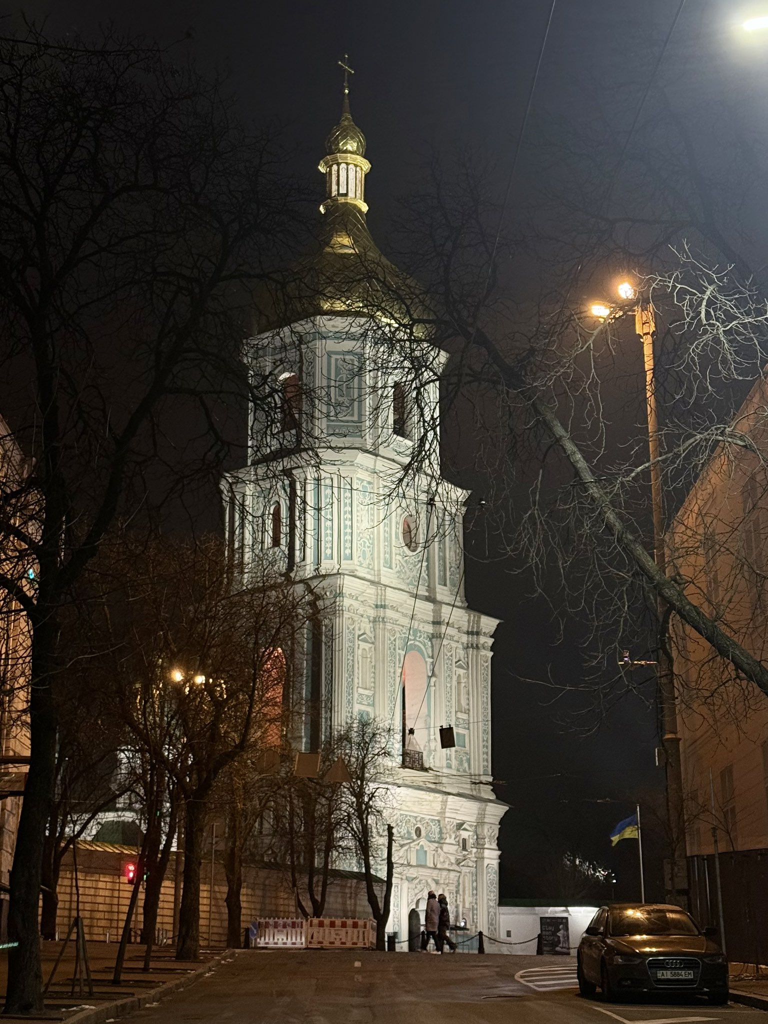 St. Sophia’s Cathedral in Kyiv before curfew