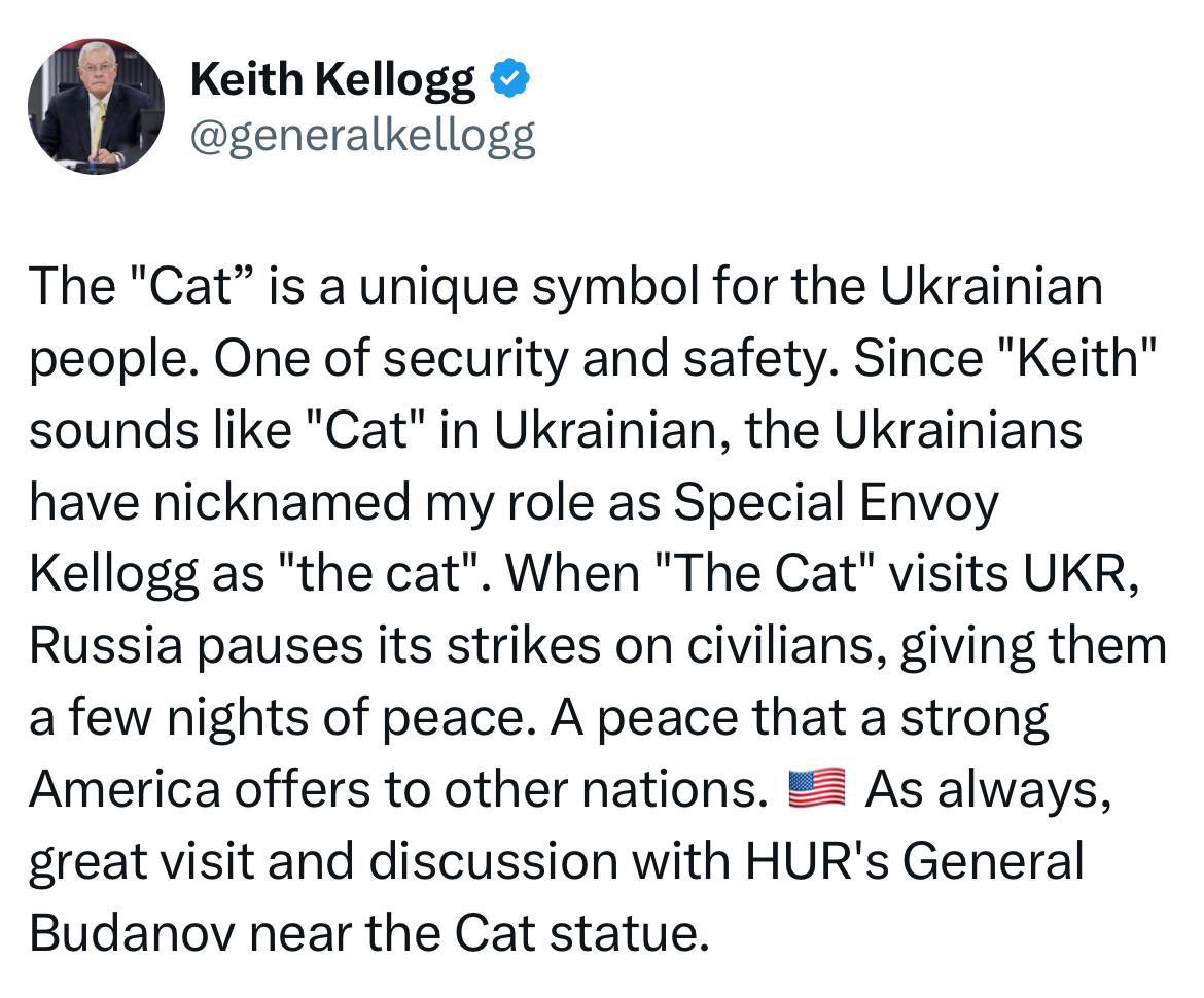 Keith Kellogg jokes about being called a cat and air defense