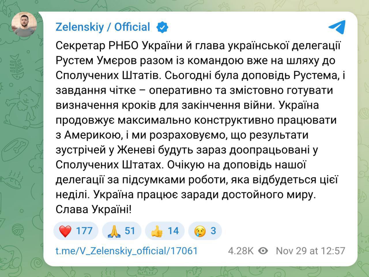 Zelensky: Preparing steps to end the war