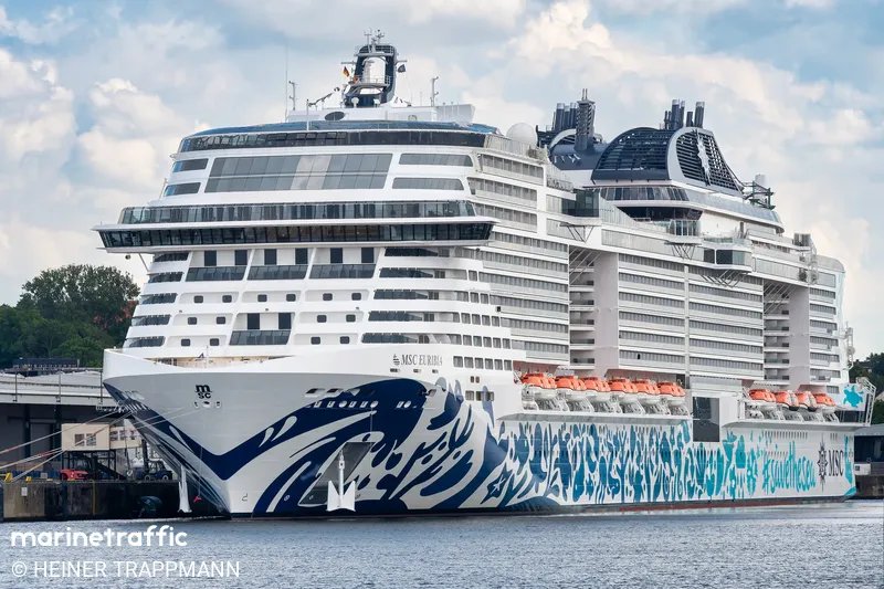 Four Cruise Ships Spotted: MSC Euribia, Mein Schiff, Celestyal Journey