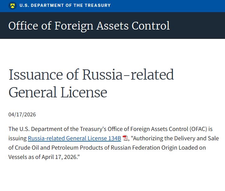 US Extends Russian Oil Sanctions Waiver Despite Bessent’s Earlier Reversal